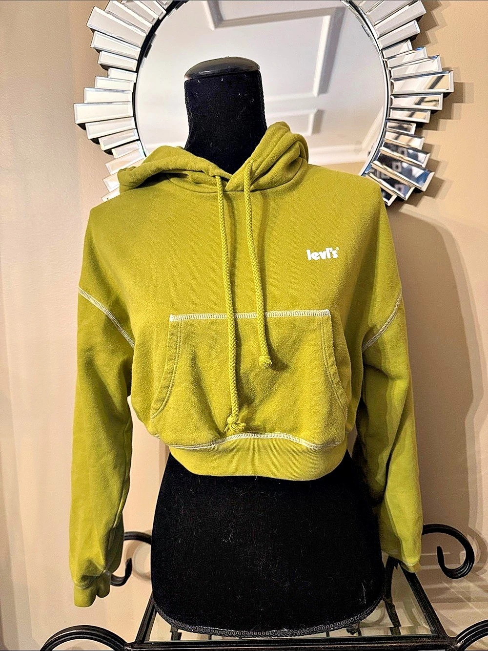 Levi's Cropped Prism Hoodie Green XS